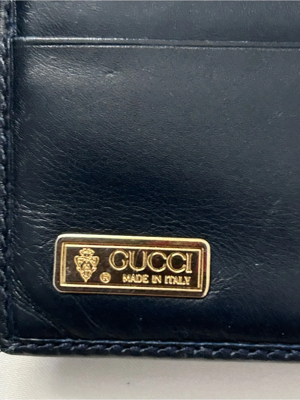 Gucci Gray Monogram Canvas Card Holder with Black Trim